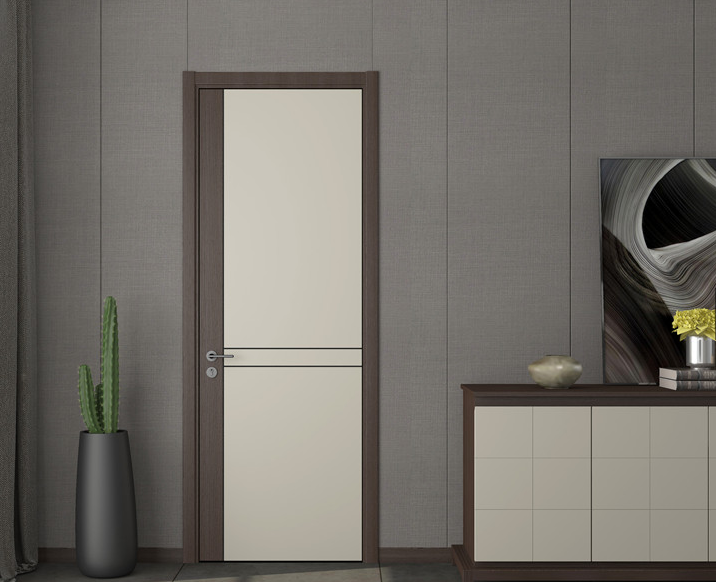 熱銷鑫順來X-4007拼貼簡約實木烤漆門