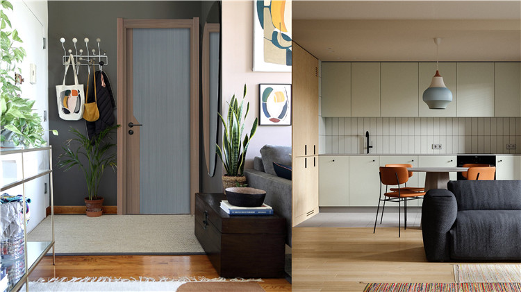 廠價直銷鑫順來X-6096平開實木烤漆門