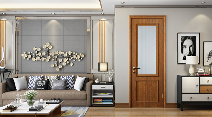 廠價直銷鑫順來X-8008平開外扣實木烤漆門