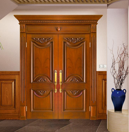 廠價(jià)直銷鑫順來X-8070平開外扣仿古實(shí)木烤漆門