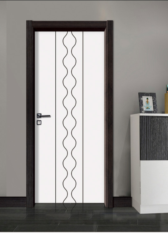 廠價直銷鑫順來X-8082平開叉色實木烤漆門