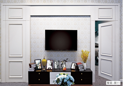 廠價直銷鑫順來木門品牌XSL-2108實色豪華電視墻