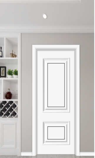 廠價直銷鑫順來X-9003平開帶扣線實木烤漆門