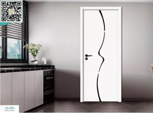 廠價新款鑫順來21-210掃碼叉色木門，掃二維碼看裝修風格